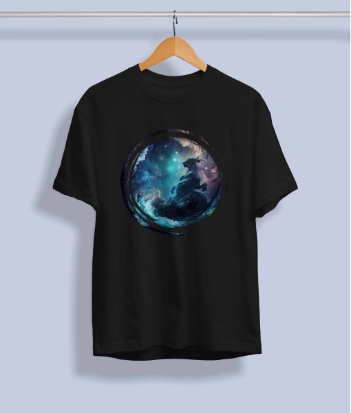 Мъжка тениска с илюстрация Зодия Водолей - TShirtArtShop.com